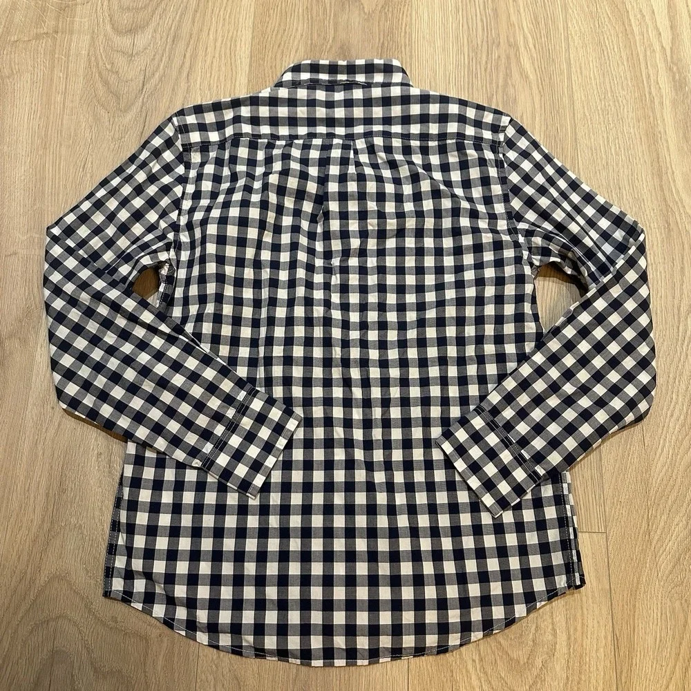 NWT Crewcuts Boys Size 12 Blue Plaid Button Down Shirt Long Sleeve Preppy